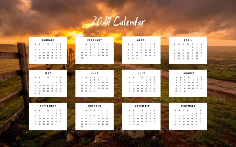 2021 Calendar - Wishes Db