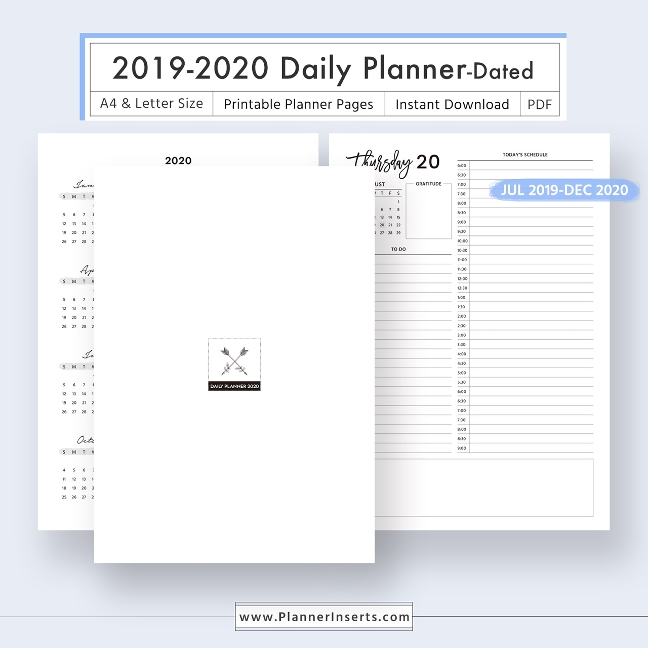 2021 Dated Daily Planner Template For Instant Download