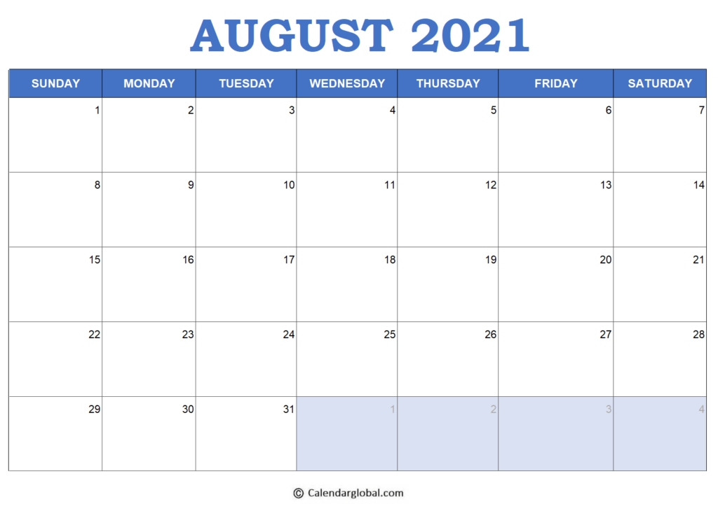 2021 Excel Calendar Templates: Free Printable Monthly
