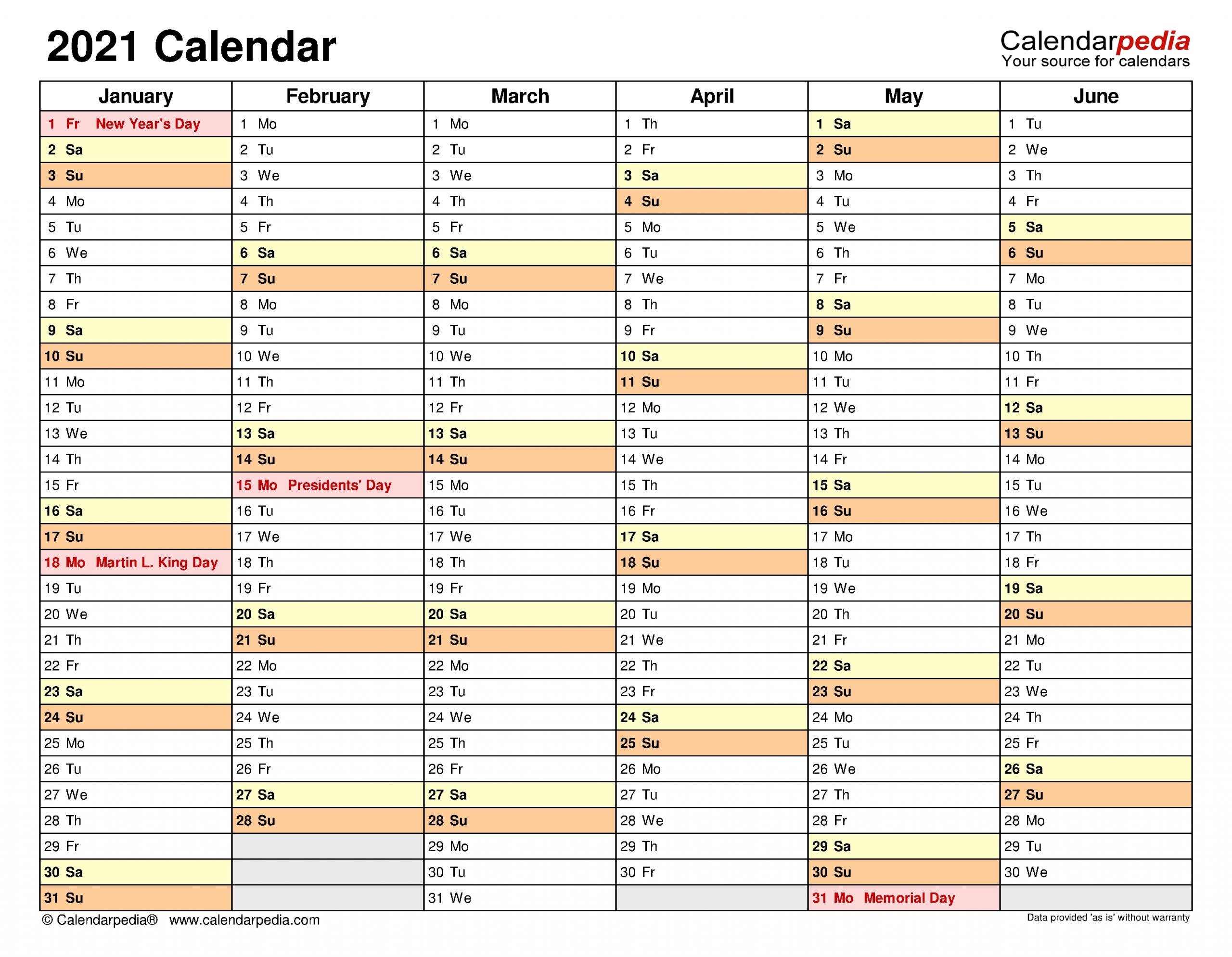 2021 Pto Calendar Template Excel • Printable Blank