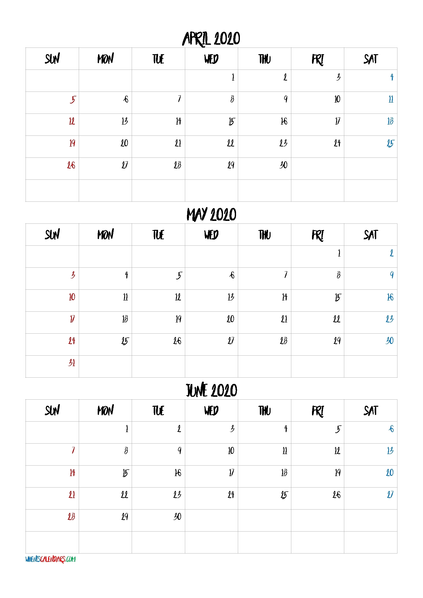 3 Month Calendar 2021 Printable | Calendar Template 2021