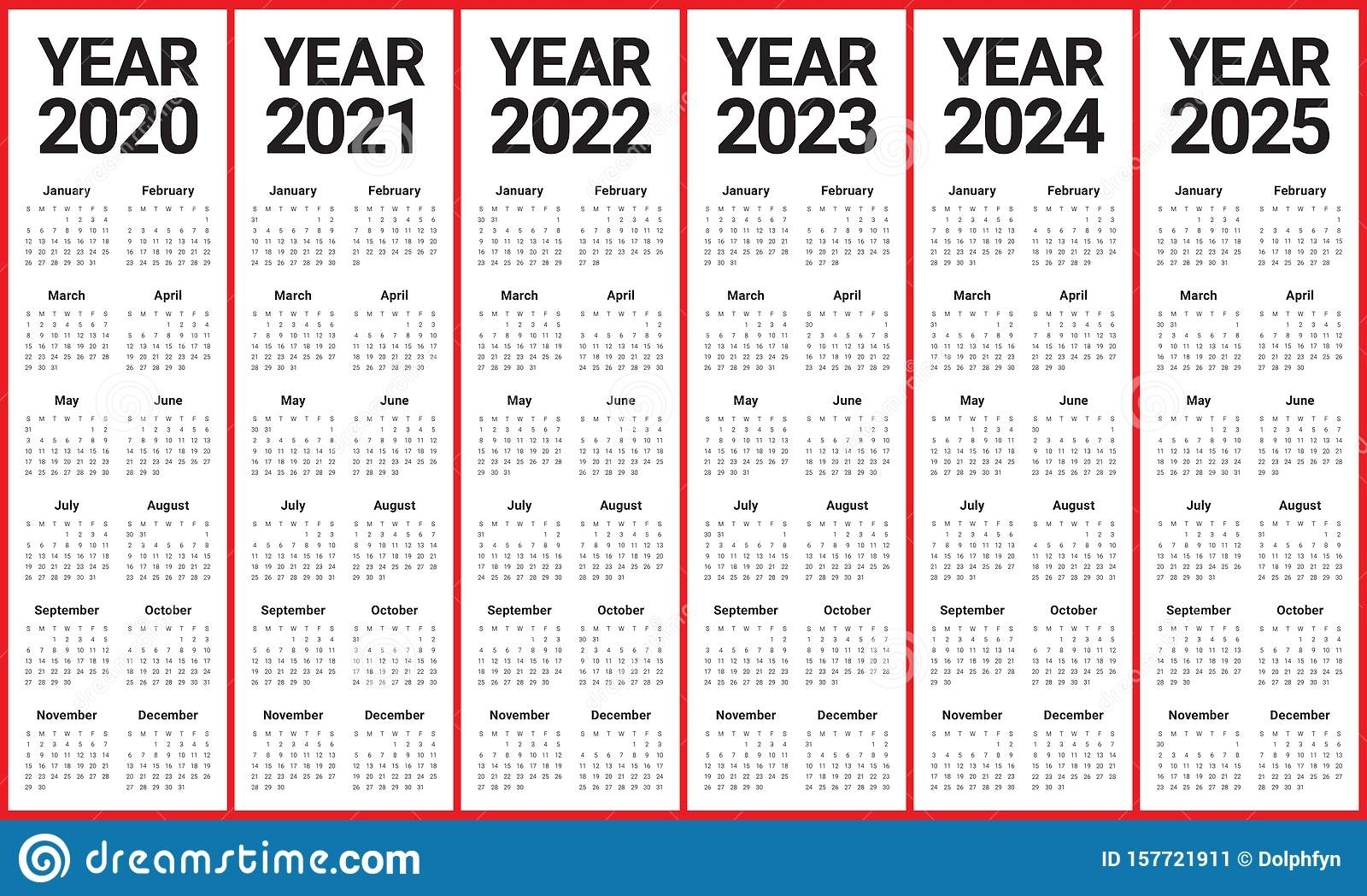 3 Year Calendar 2020 To 2023 | Calendar Template Printable