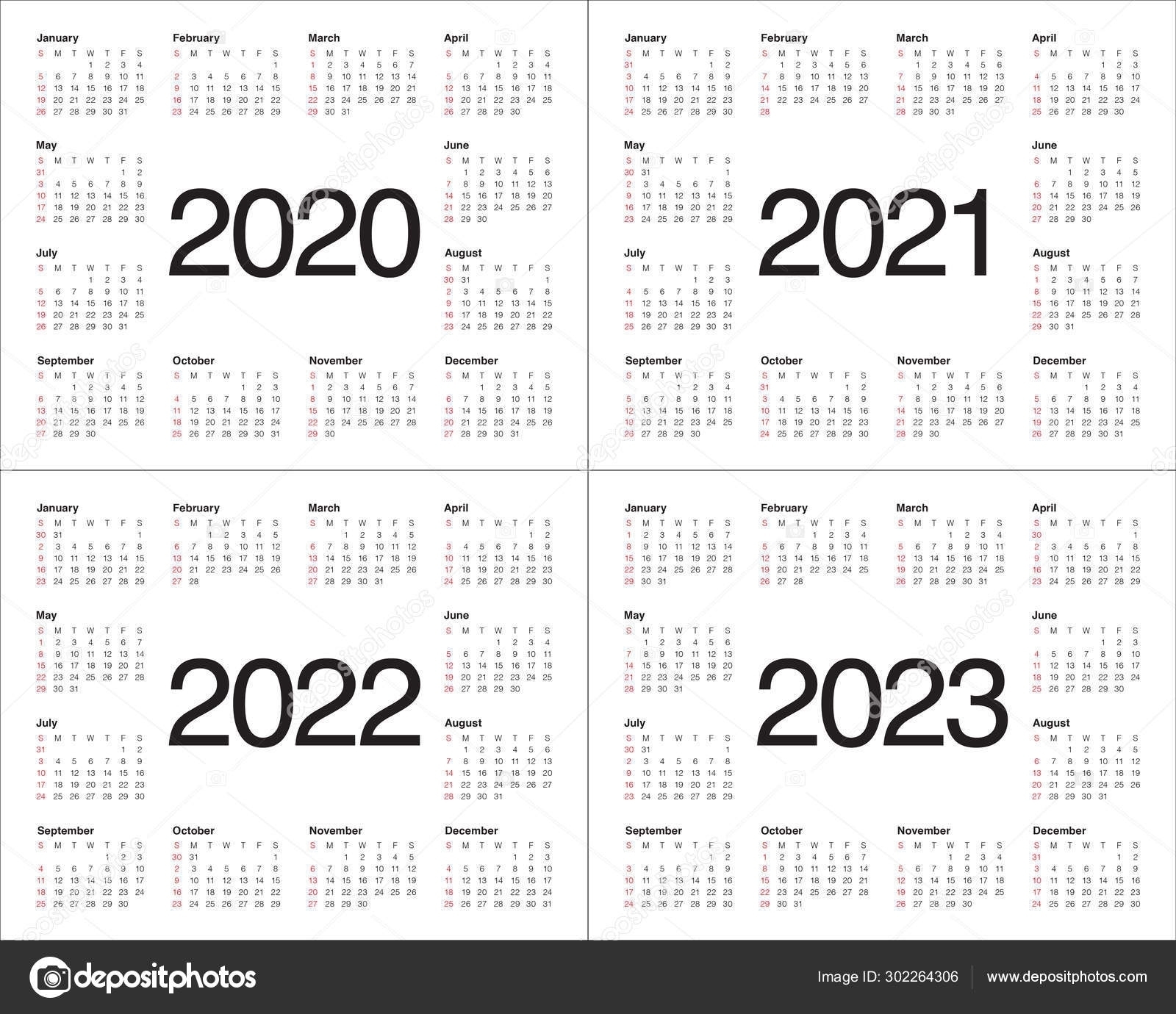 3 Year Calendar Printable 2021 2022 2023 | Month Calendar