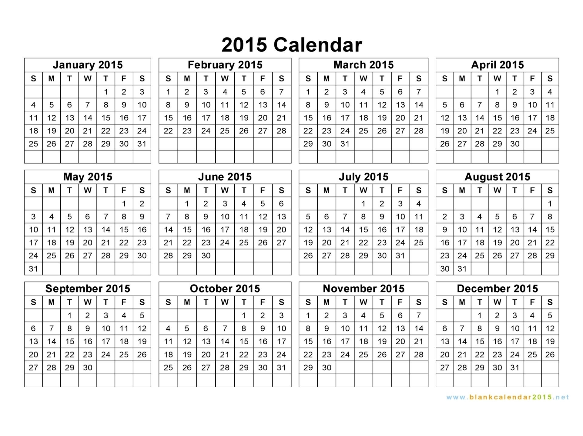 5 Year Calendar On One Page | Ten Free Printable Calendar