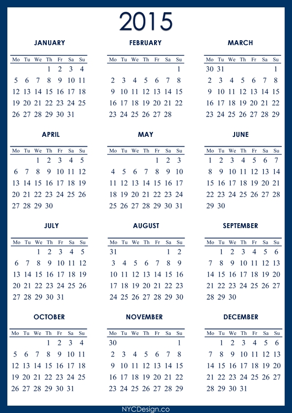 5 Year Calendar Printable - Calendar Template 2021