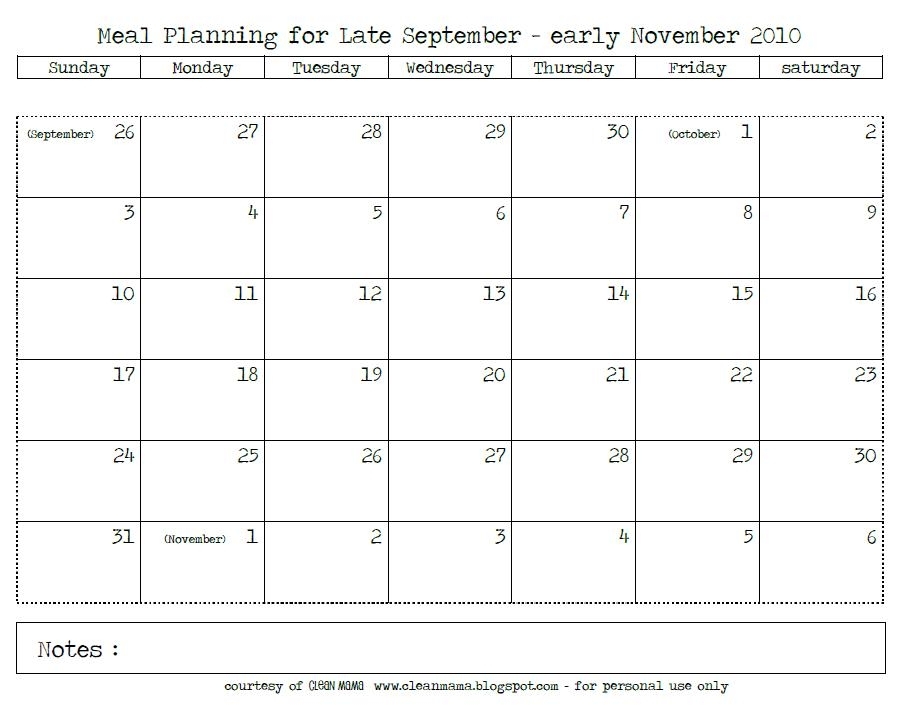 6 Week Calendar Printable - Calendar Template 2020