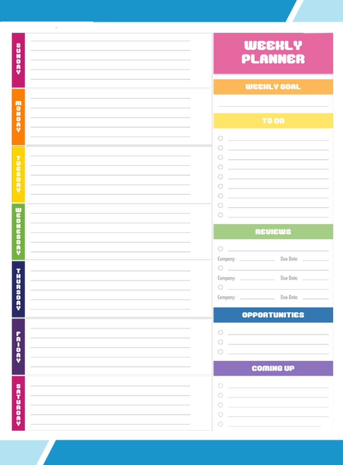 8+ Free Printable Weekly Calendar Templates In Pdf