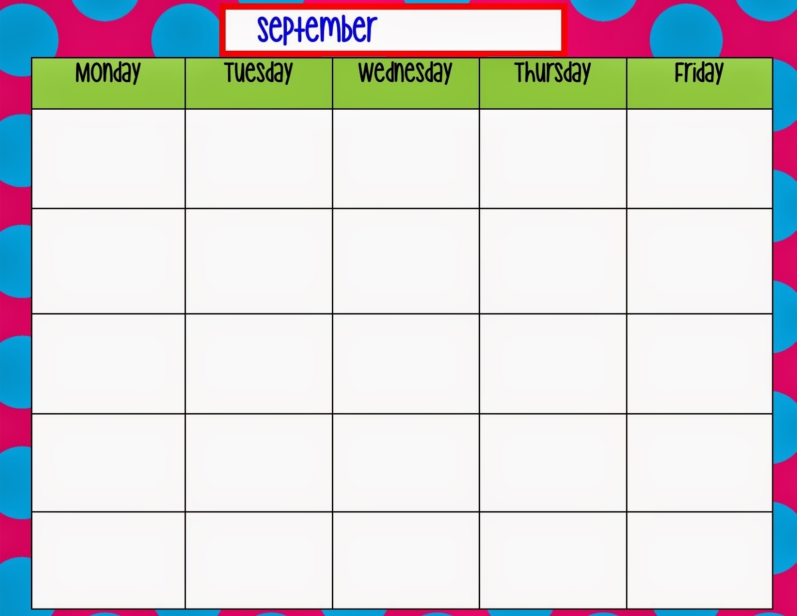 9 Best Monday Through Friday Planner Printable