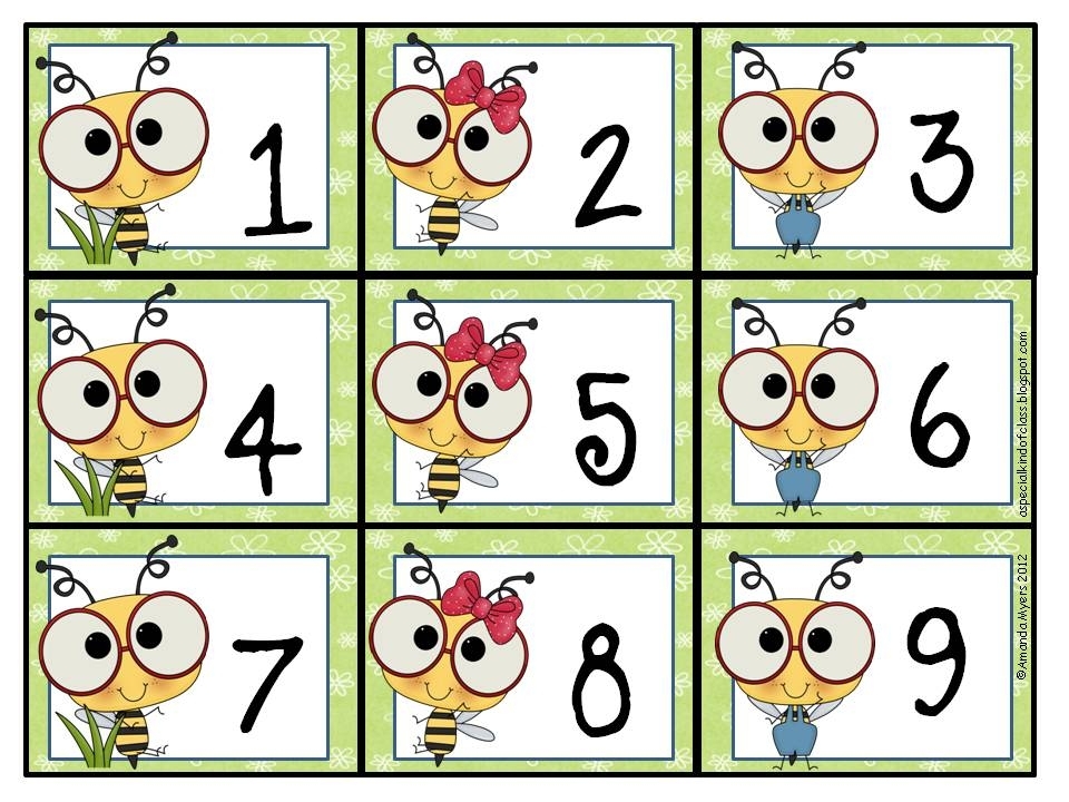 A Special Kind Of Class: Bee Calendar Numbers Freebie