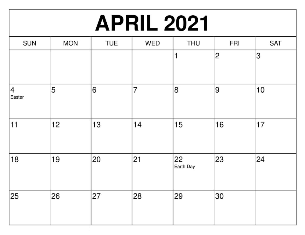 April 2021 Calendar Uk Usa Holidays Template |