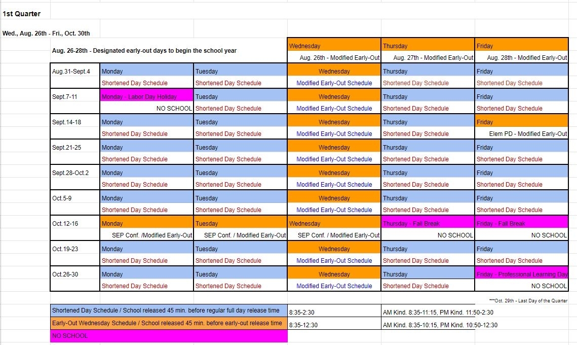 Bell Schedule