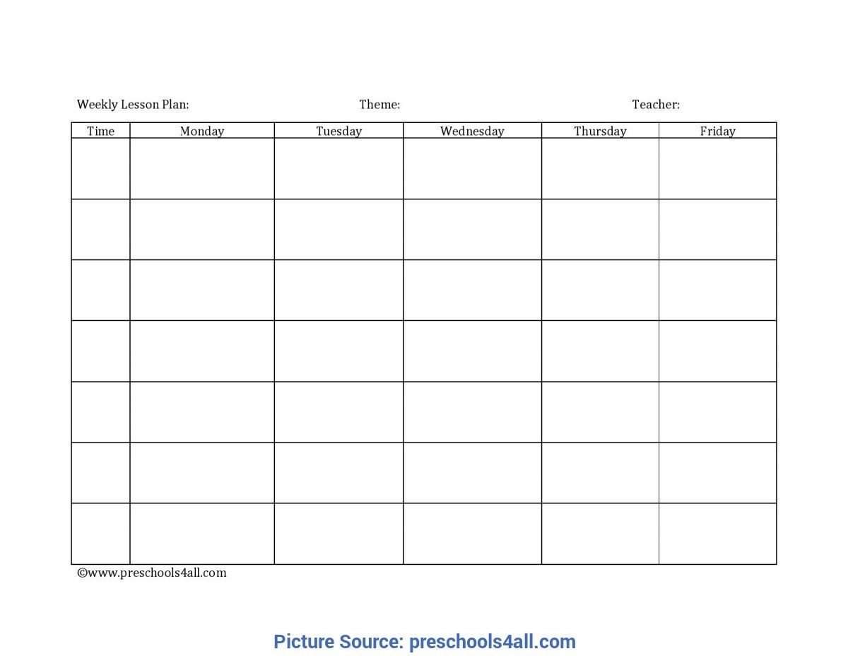 Best Lesson Plan Template Weekly Prescool Plannar | Get