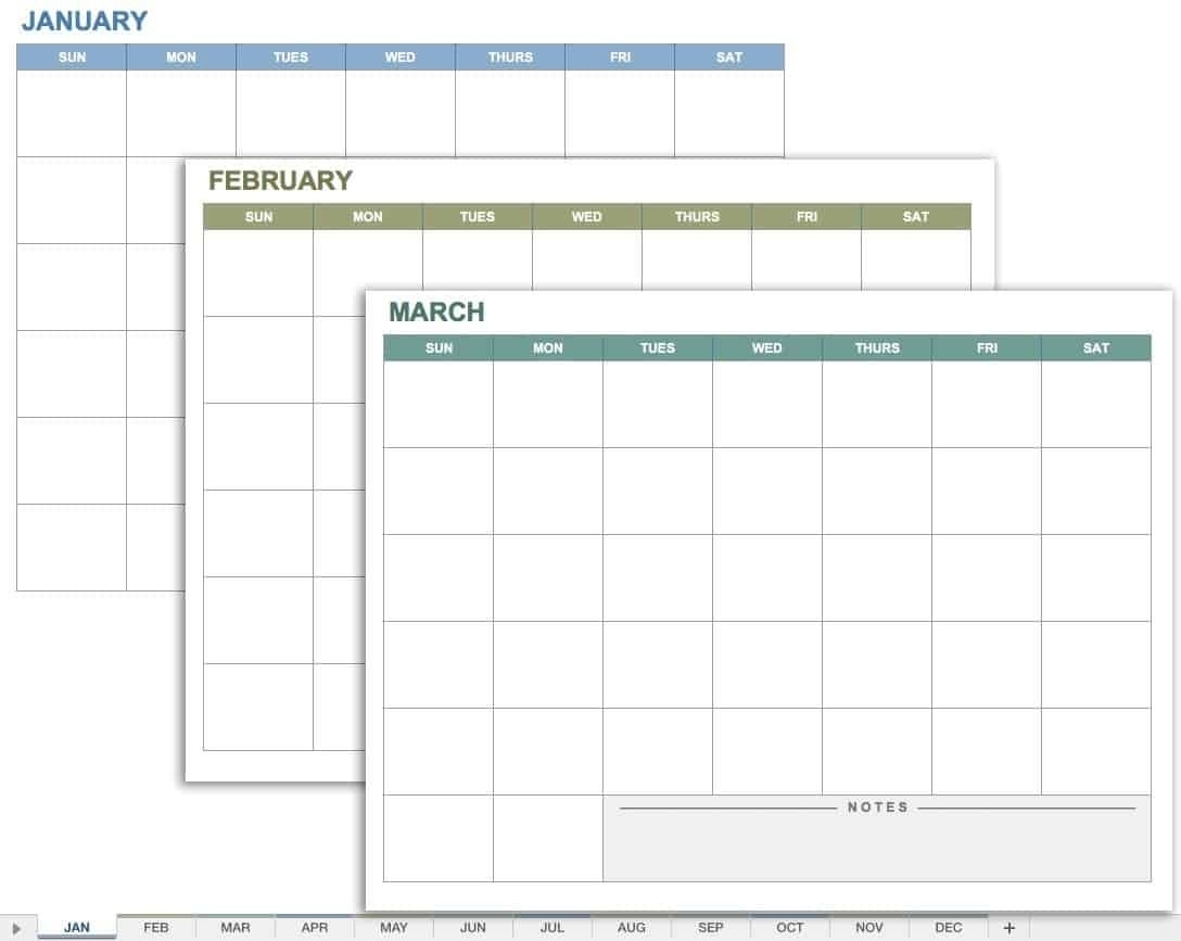 Blank Calendar Template Starting With Monday | Calendar