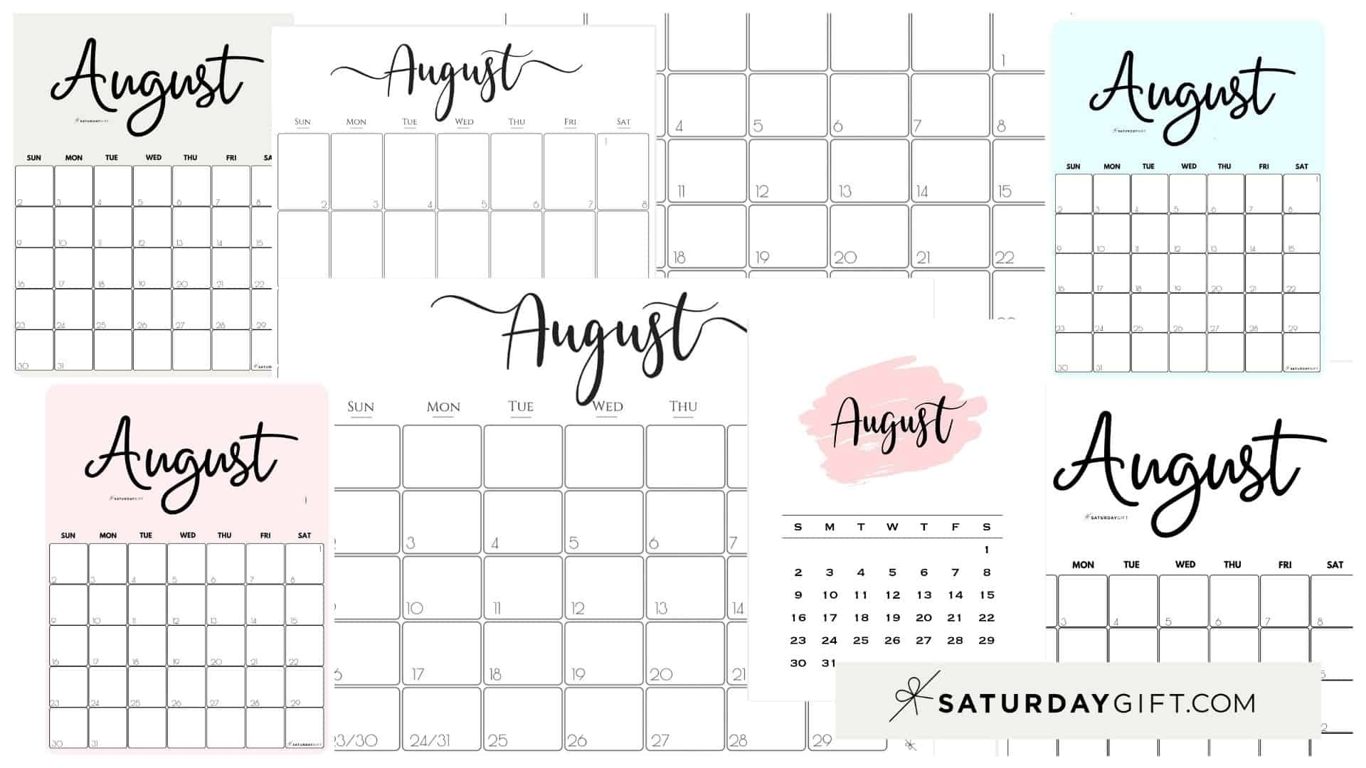 Blank Write In Calendar August 2021 | Month Calendar Printable