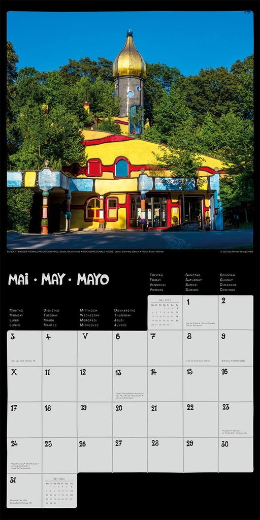 Buy The Hundertwasser Grid Calendar Architecture 2021