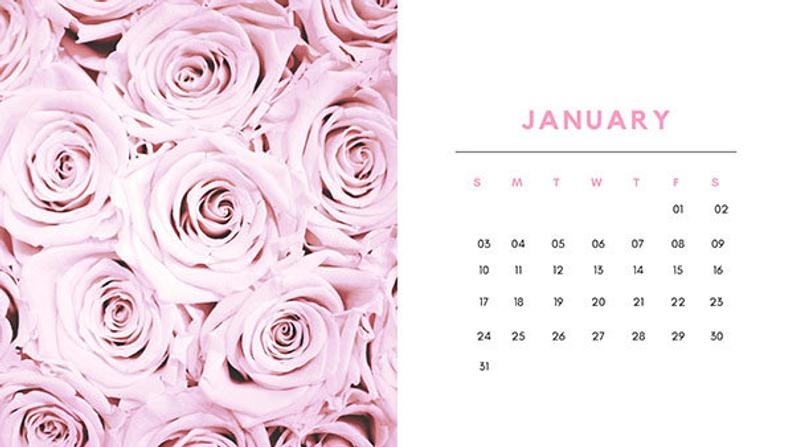 Calendar 2021 / All In Pink Calendar / Calendar Easy To