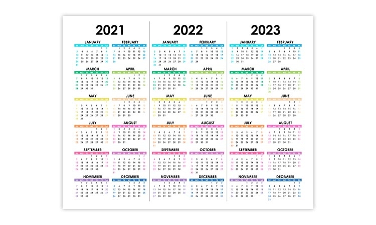 Calendar For 2021, 2022, 2023 - Free-Calendar.su