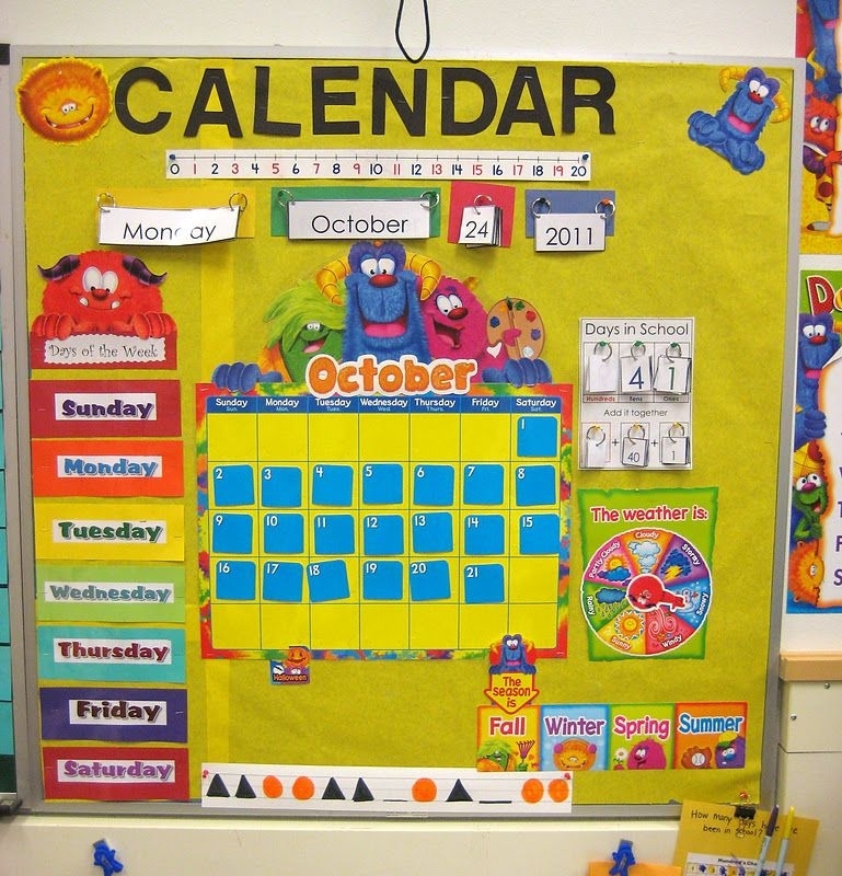 Free Kindergarten Calendar For Smart Board | Month Calendar Printable