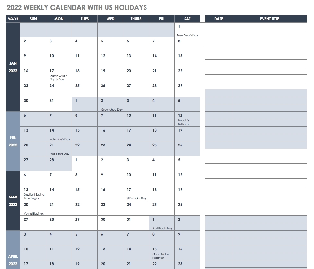 Calender For 2020 Week Wise - Calendar Inspiration Design