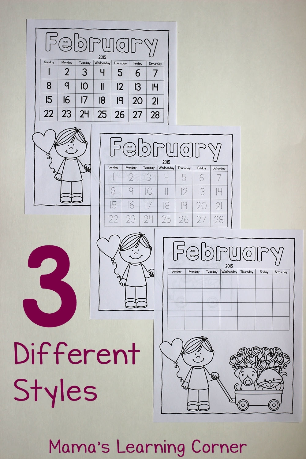 Color Your Own Calendar! - Mamas Learning Corner