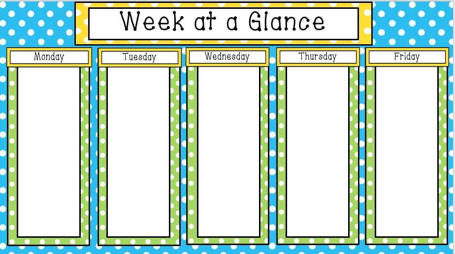 Colorful - Editable Week At A Glance Templates + Tutorial