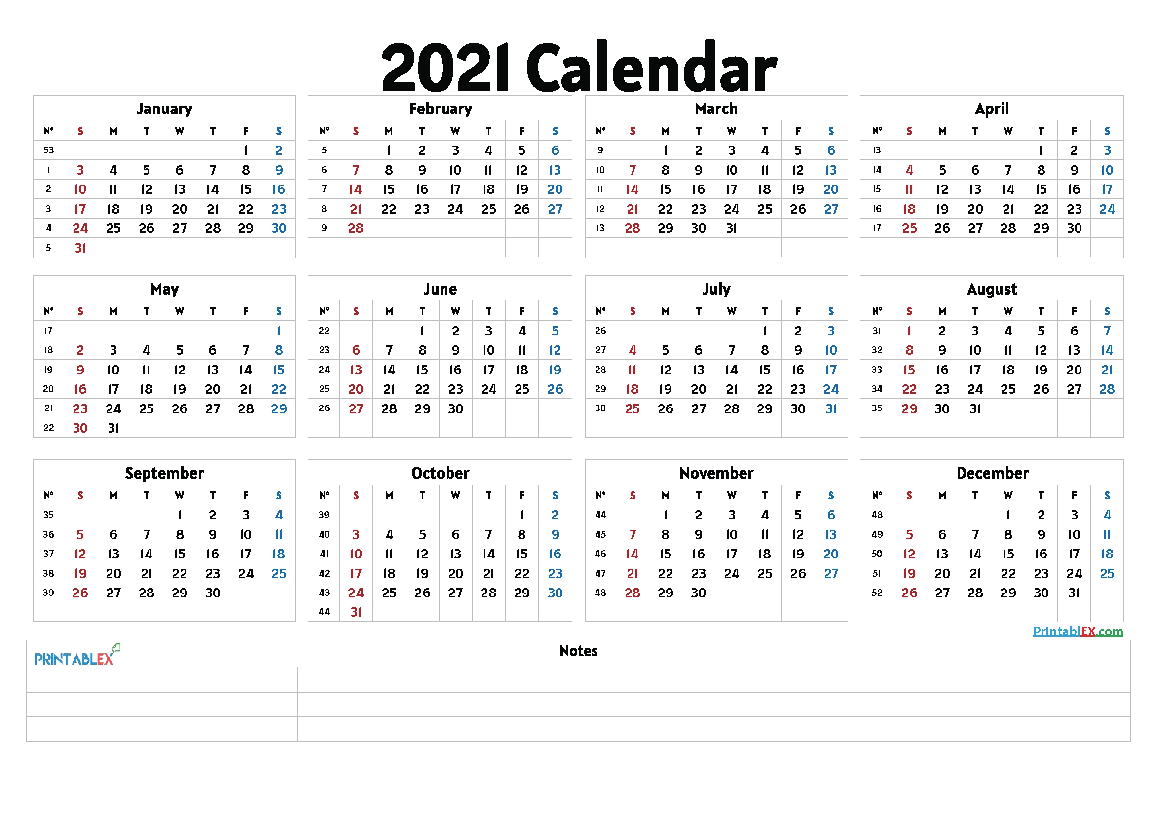Cute 2021 Printable Blank Calendars / April 2021 Calendar