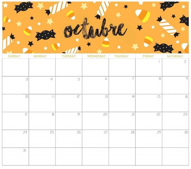 Cute October 2021 Desk Calendar In 2020 | Cute Calendar