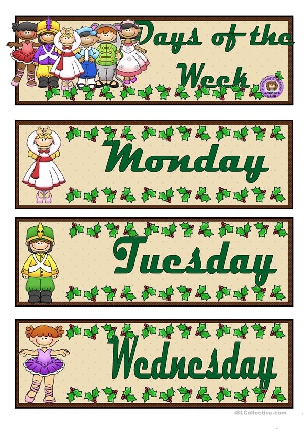 Days Of The Week Worksheet - Free Esl Printable Worksheets