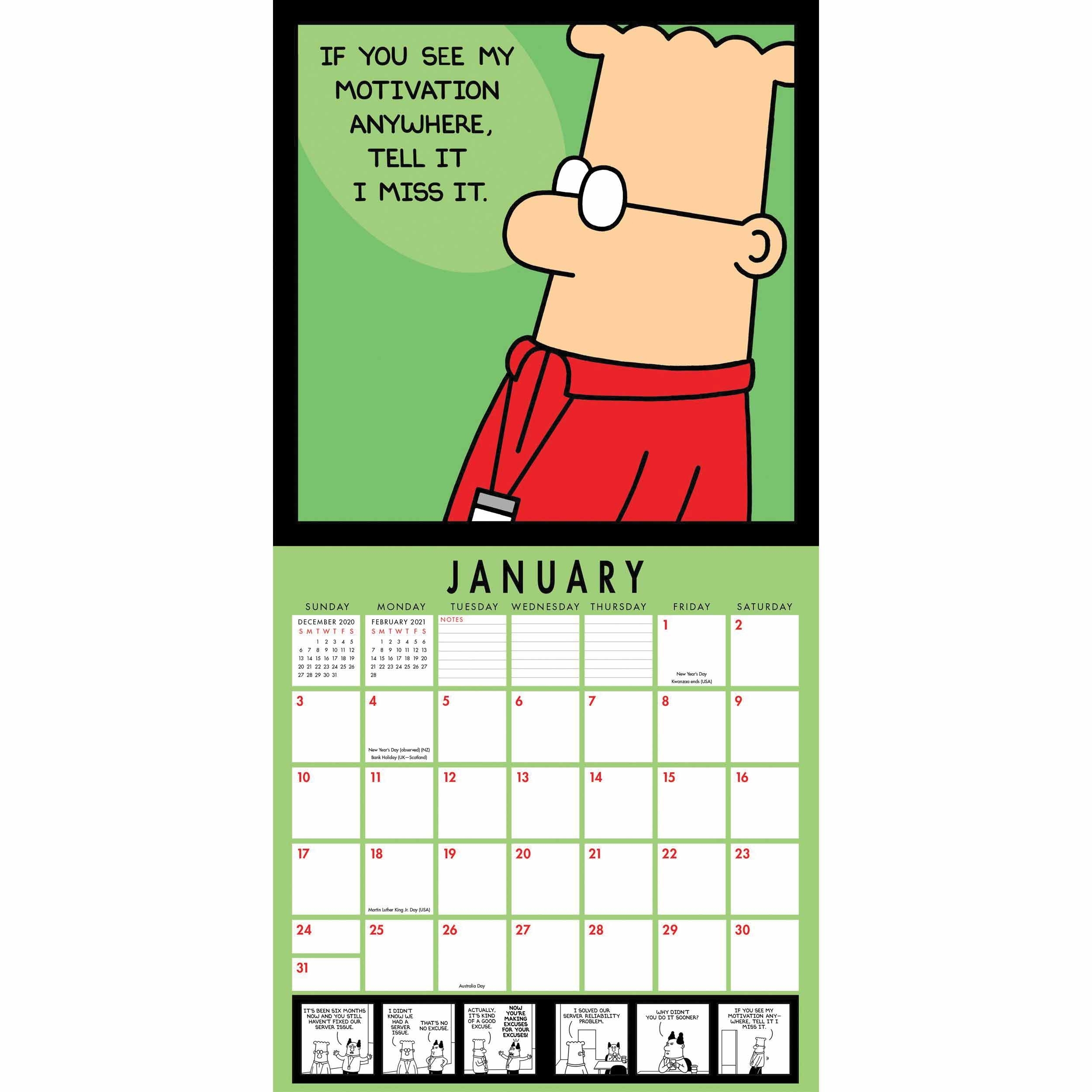 Dilbert Mini Calendar 2021 At Calendar Club