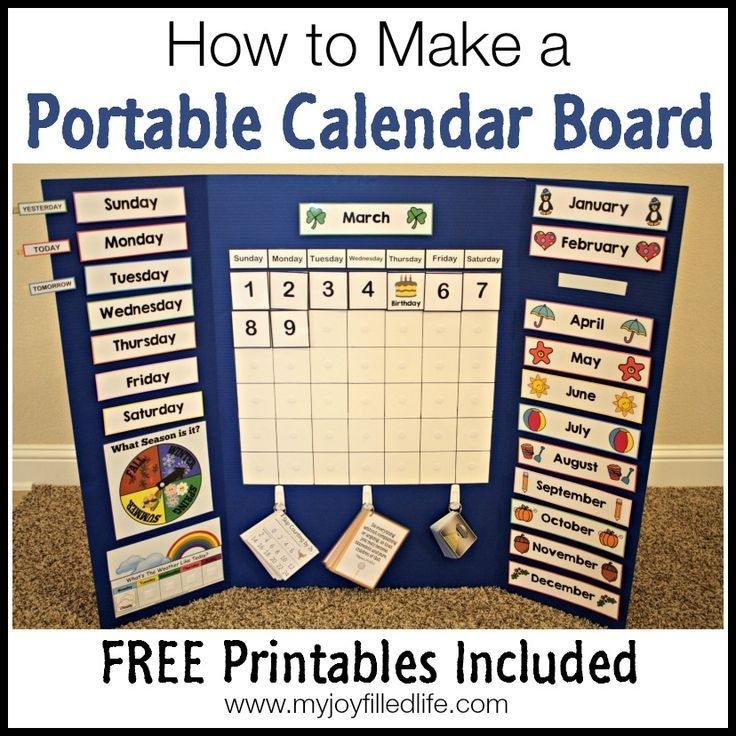 Diy Portable Calendar Board | Calendar Board, Homeschool