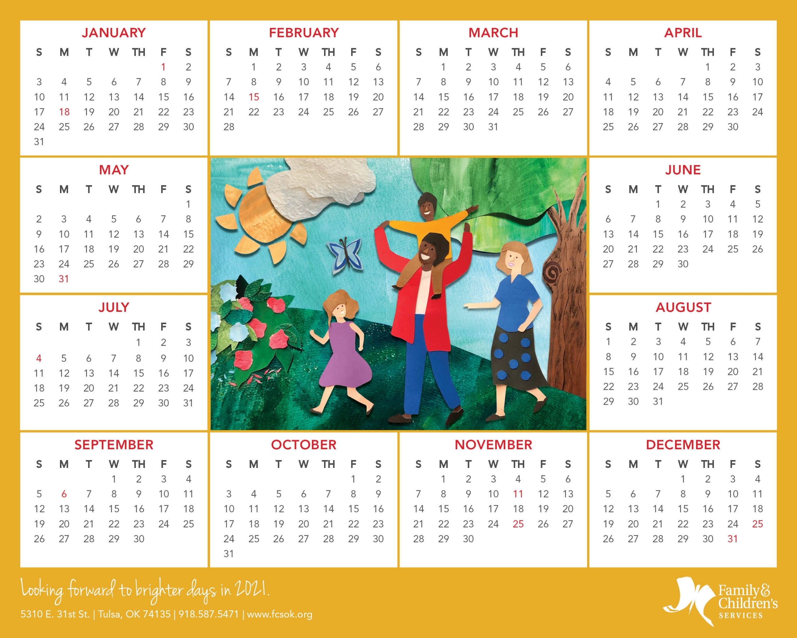 Download Your 2021 Calendar, Our Gift To You - Family