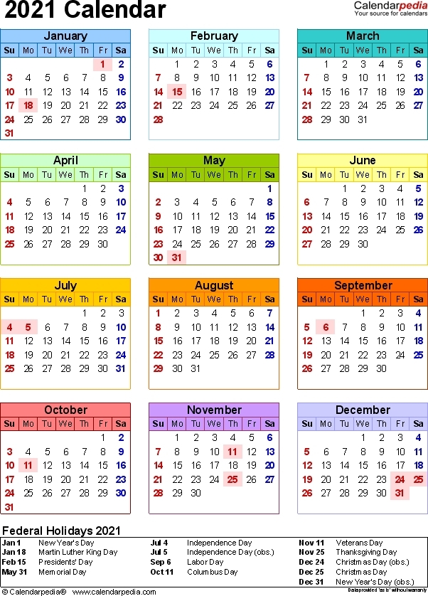 Excel Calendar With Week Numbers 2021 | Calendar