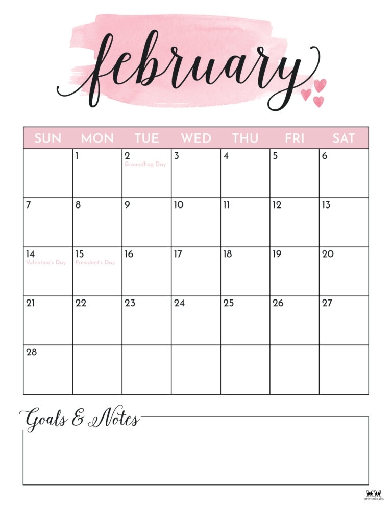 February 2021 Calendars - Free Printables | Printabulls