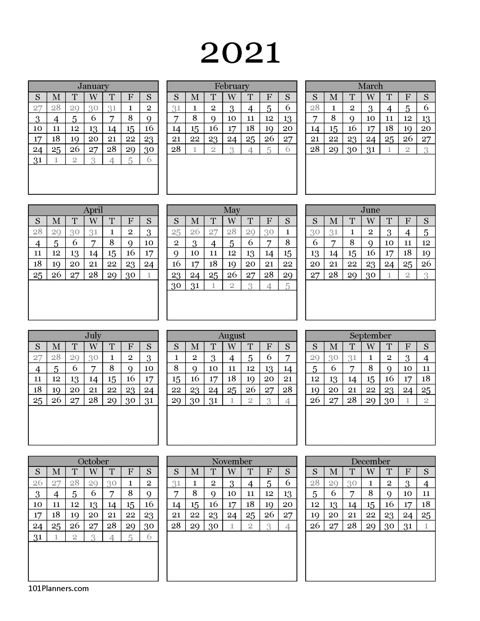 October 2021 Calendar At A Glance Month Calendar Printable 1800