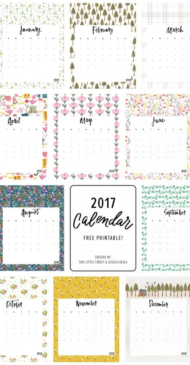 Free Printable Calendar Girly | Ten Free Printable