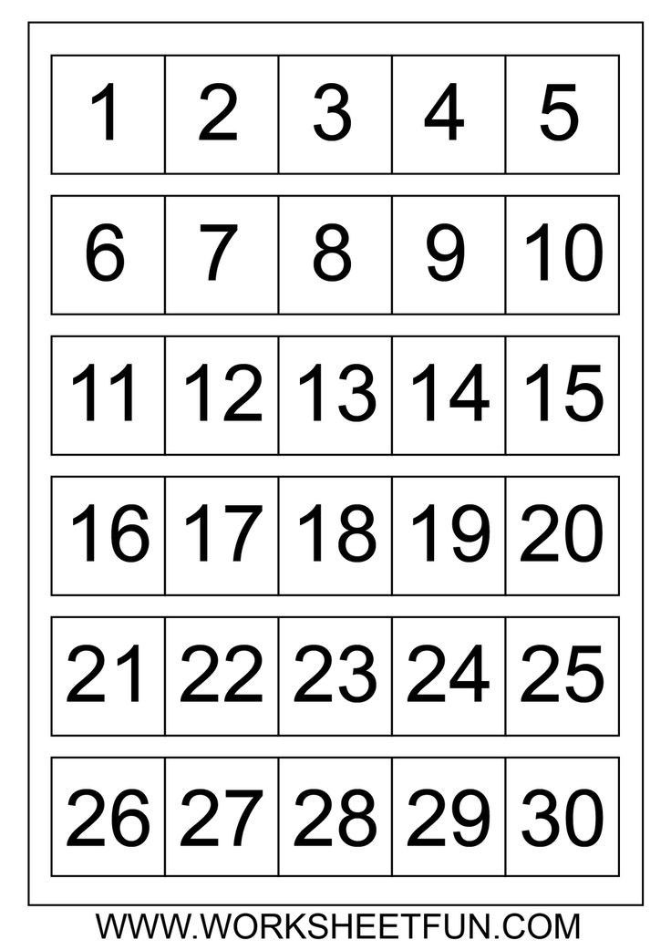 Free Printable Calendar Numbers 1-31 May | Free Printable