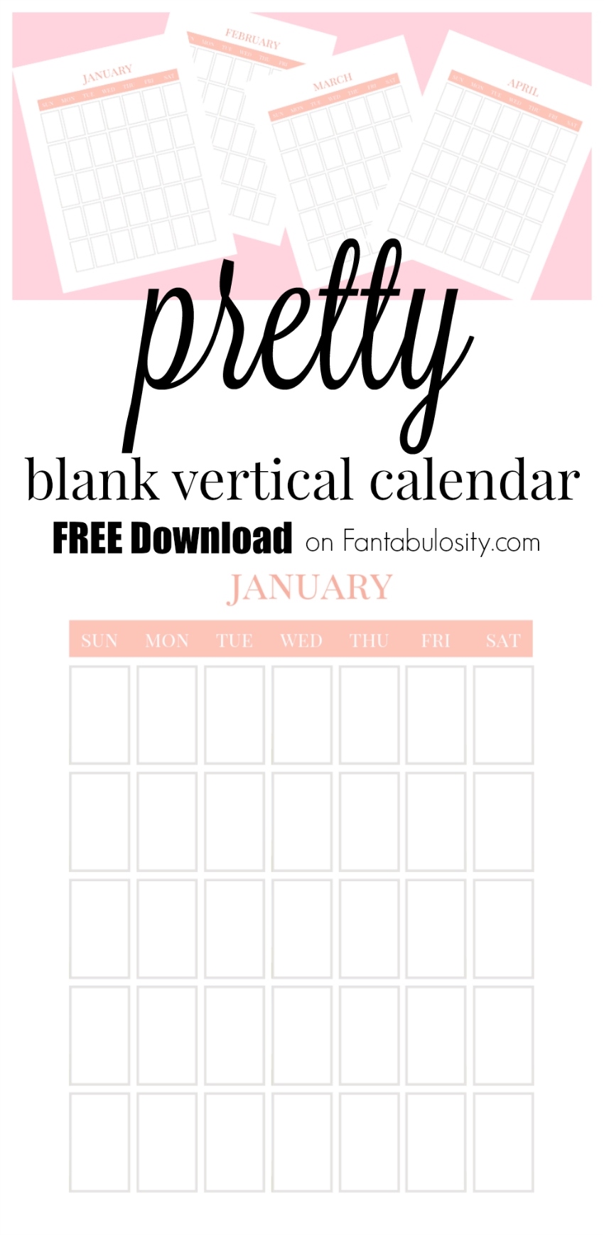 Free Printable Calendar Vertical | Calendar Printables