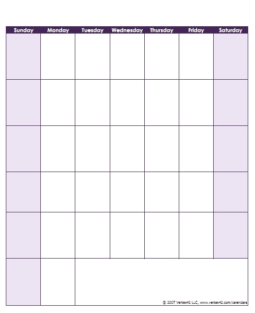 Free Printable Monday Sunday Schedule Image | Calendar