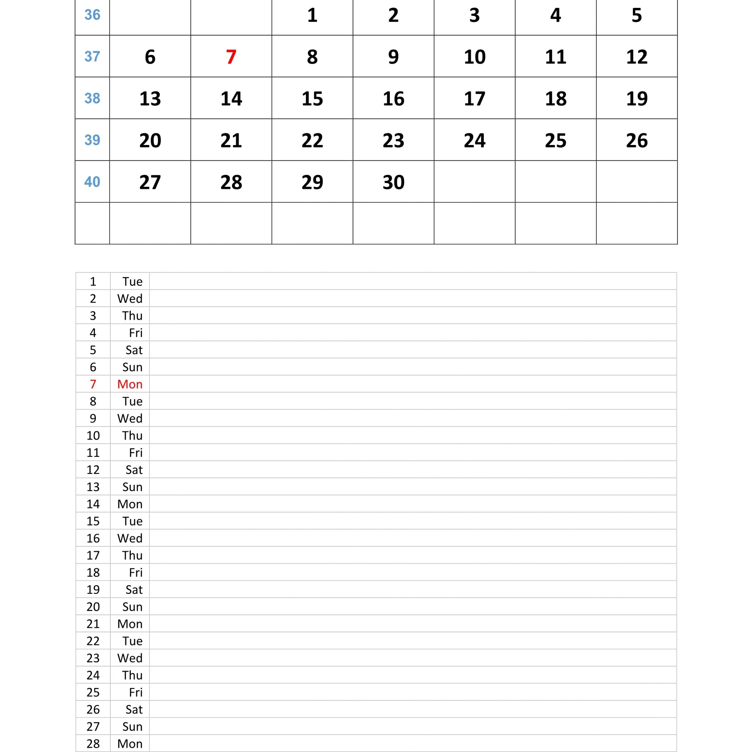 Free Printable Vertical Monthly Calendar 2020 | Free