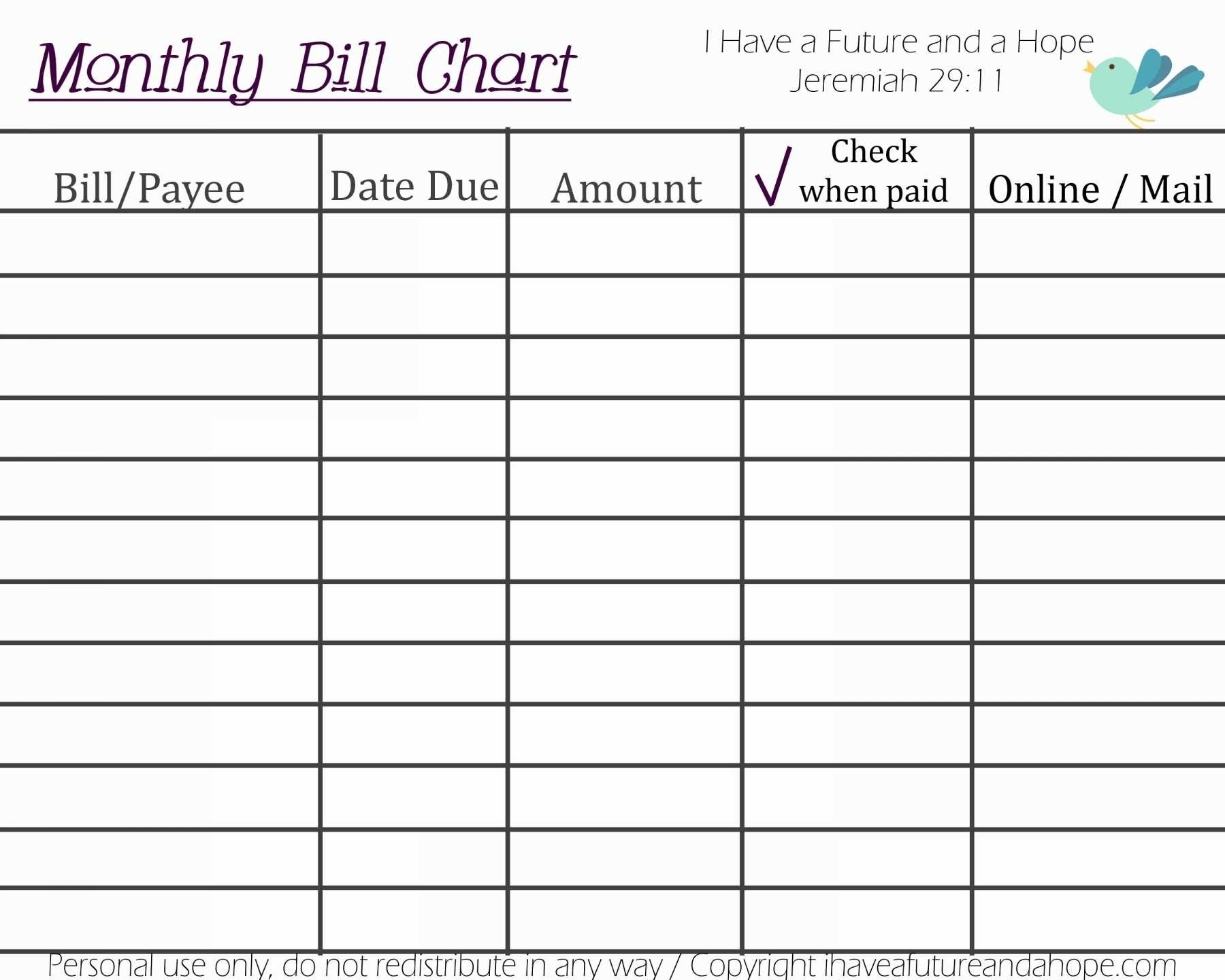 Free Printable Weekly Bill Organizer | Free Printable