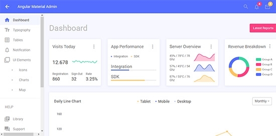 Fresh Angular Admin Templates Free And Premium