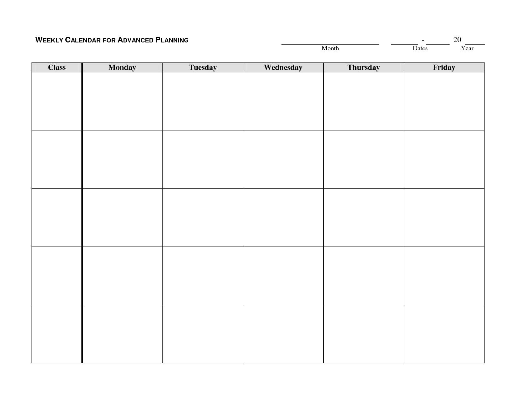 Monday Sunday Calendar Template | Calendar Template Printable