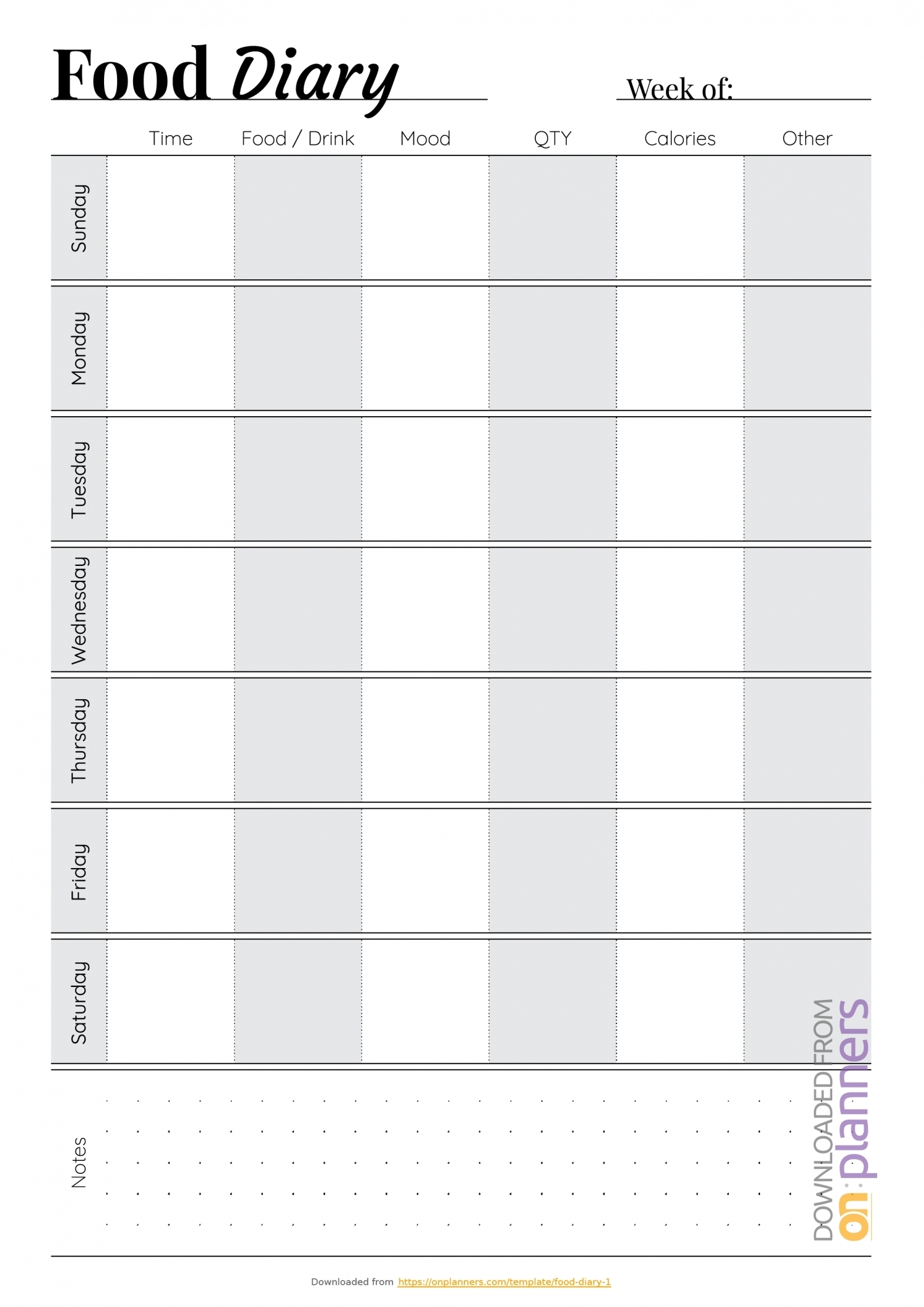 Monday Through Friday Calendar Pdf | Ten Free Printable