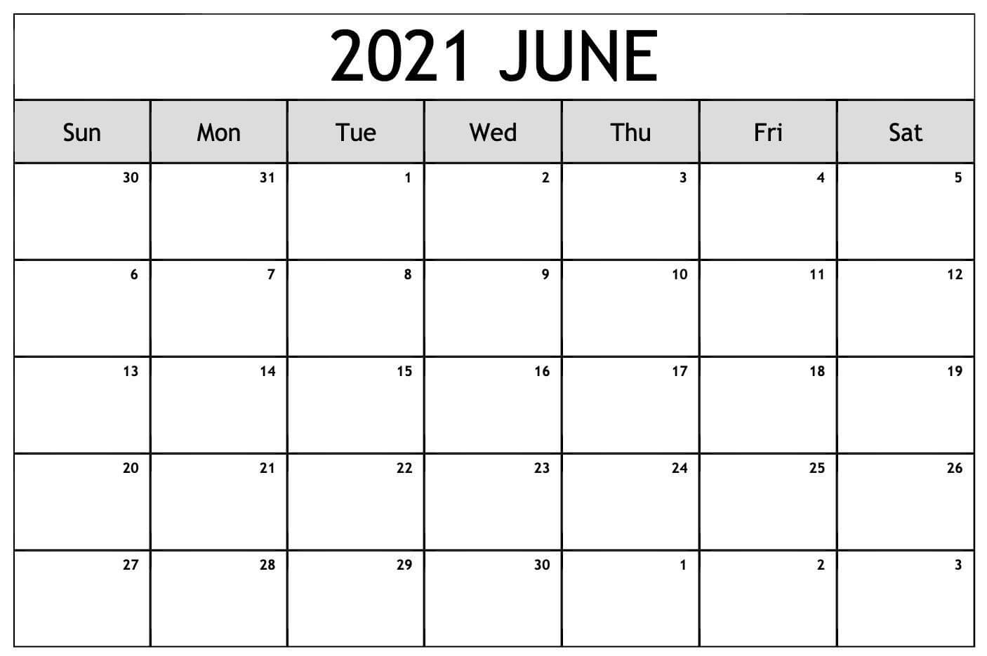 Monthly 2021 Printable Calendar Template