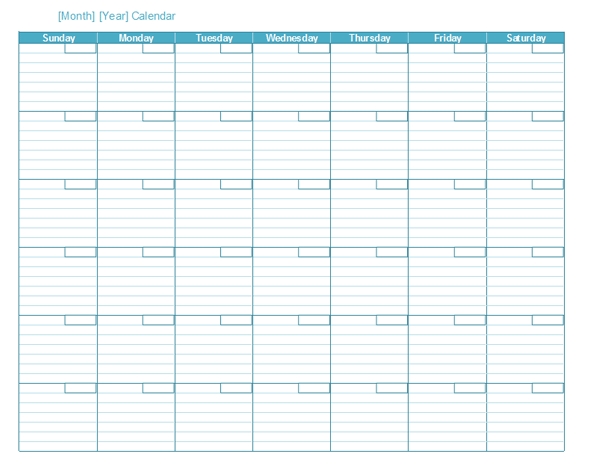 Monthly Task List Template | Blank Monthly Calendar