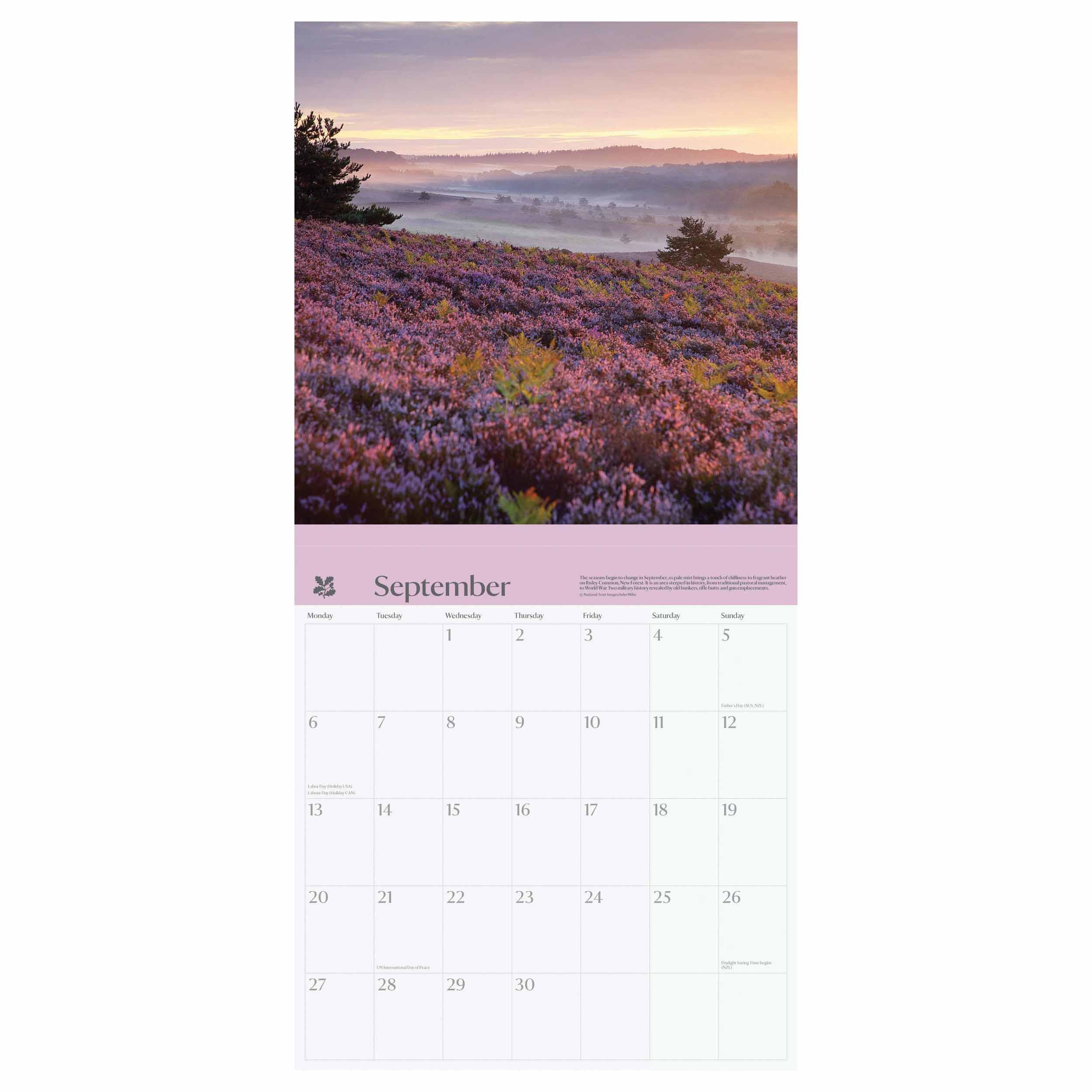 National Trust, Seasons Calendar 2021 At Calendar Club