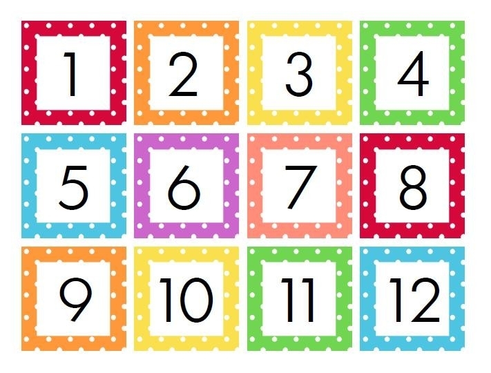 New Calendar Numbers Printable | Free Printable Calendar