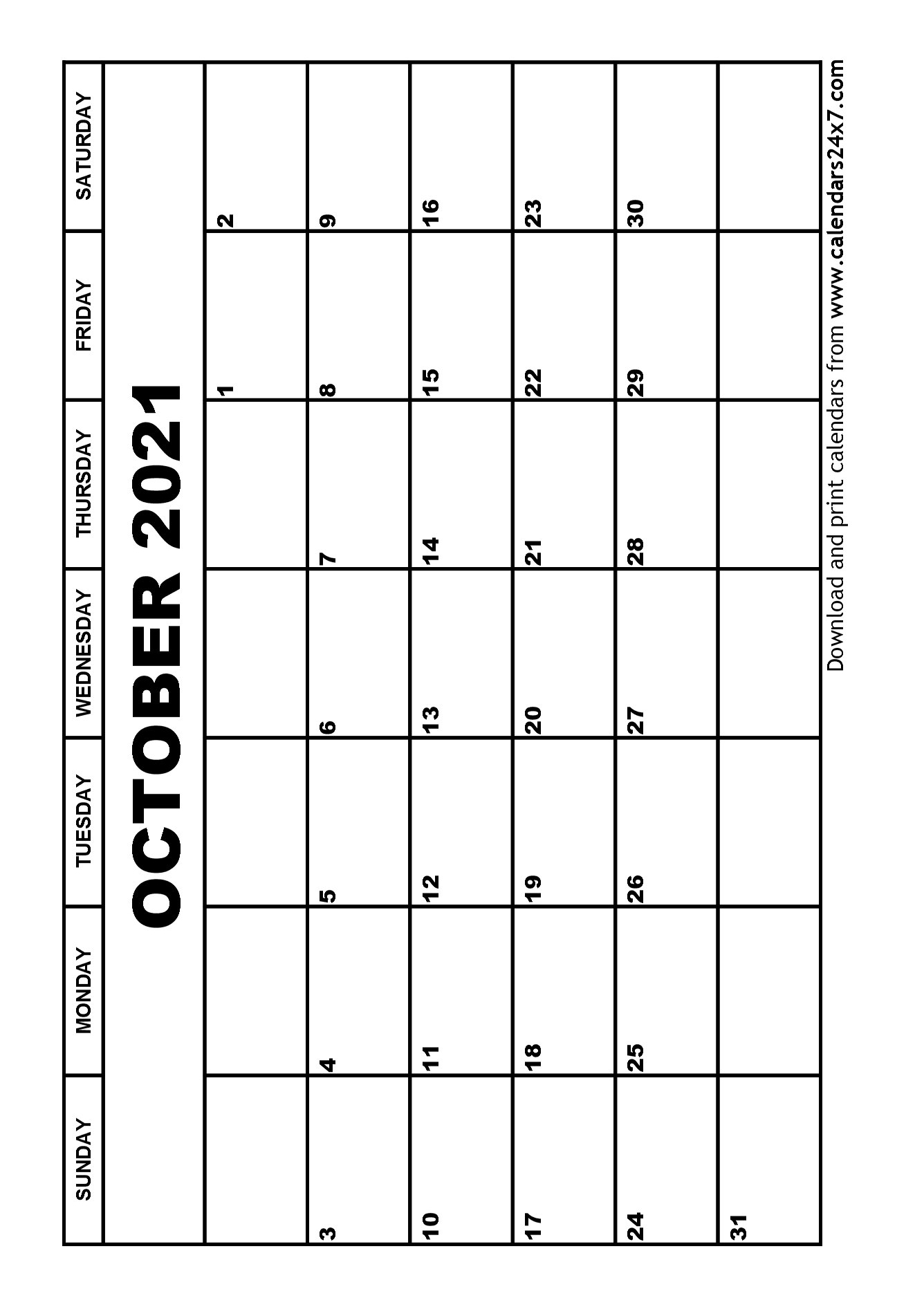October 2021 Calendar &amp; November 2021 Calendar