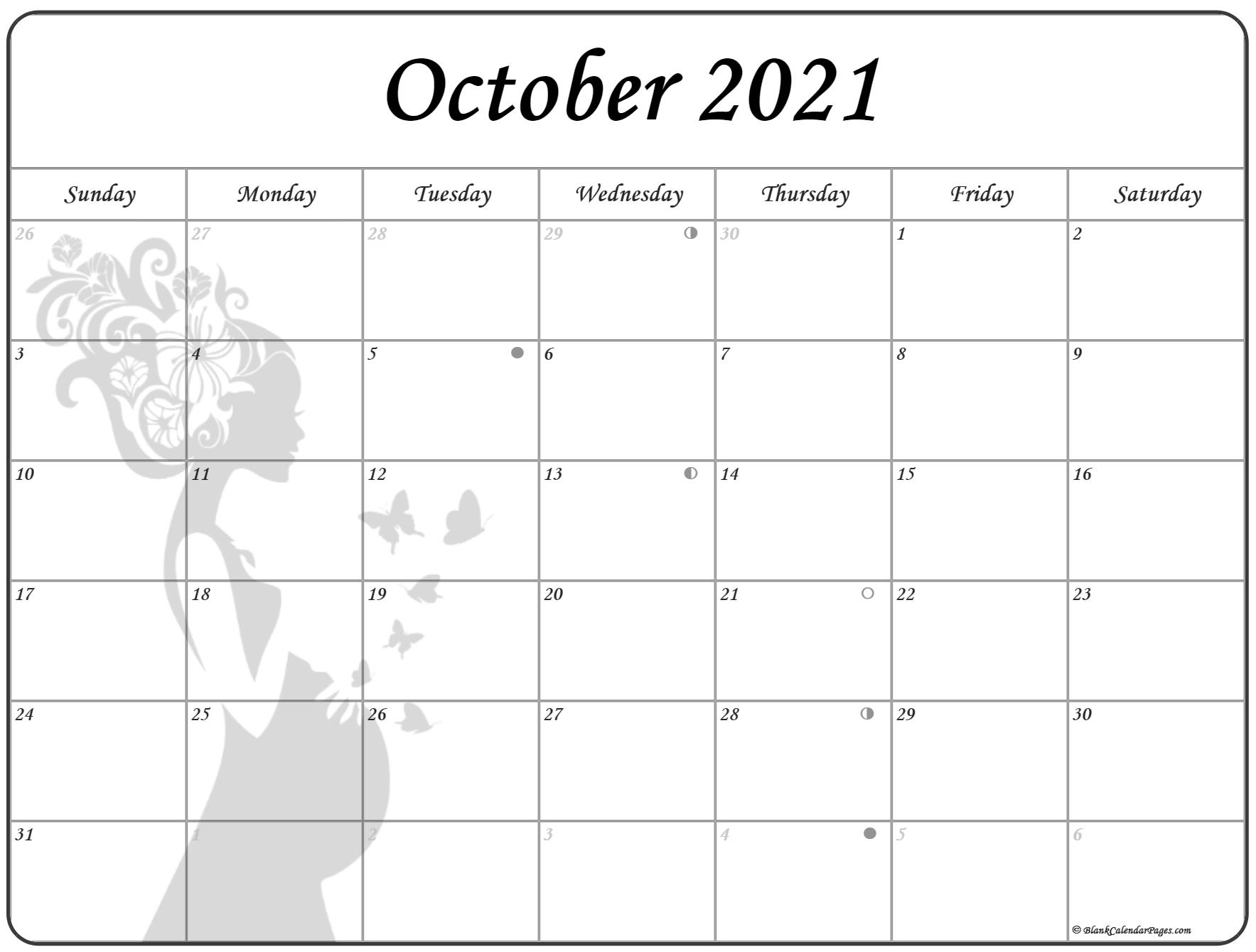 October 2021 Pregnancy Calendar | Fertility Calendar