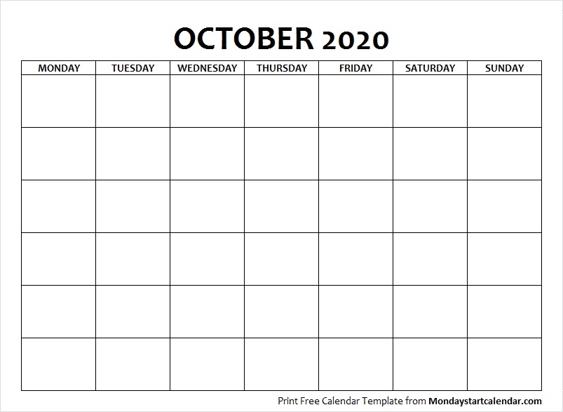 October Calendar Archives - Page 6 Of 7 - Monday Start